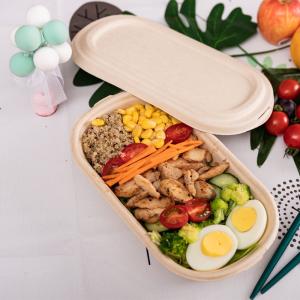 Wholesale 100% Biodegradable Compostable Pulp Packaging Box For Salad from china suppliers