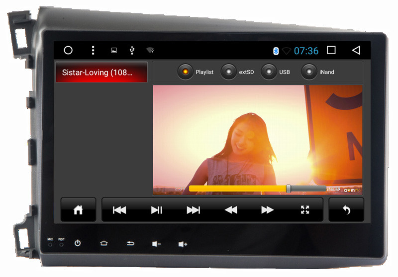 Ouchuangbo car radio android 6.0 for Honda Civiv 2012 with gps navi BT dual zone