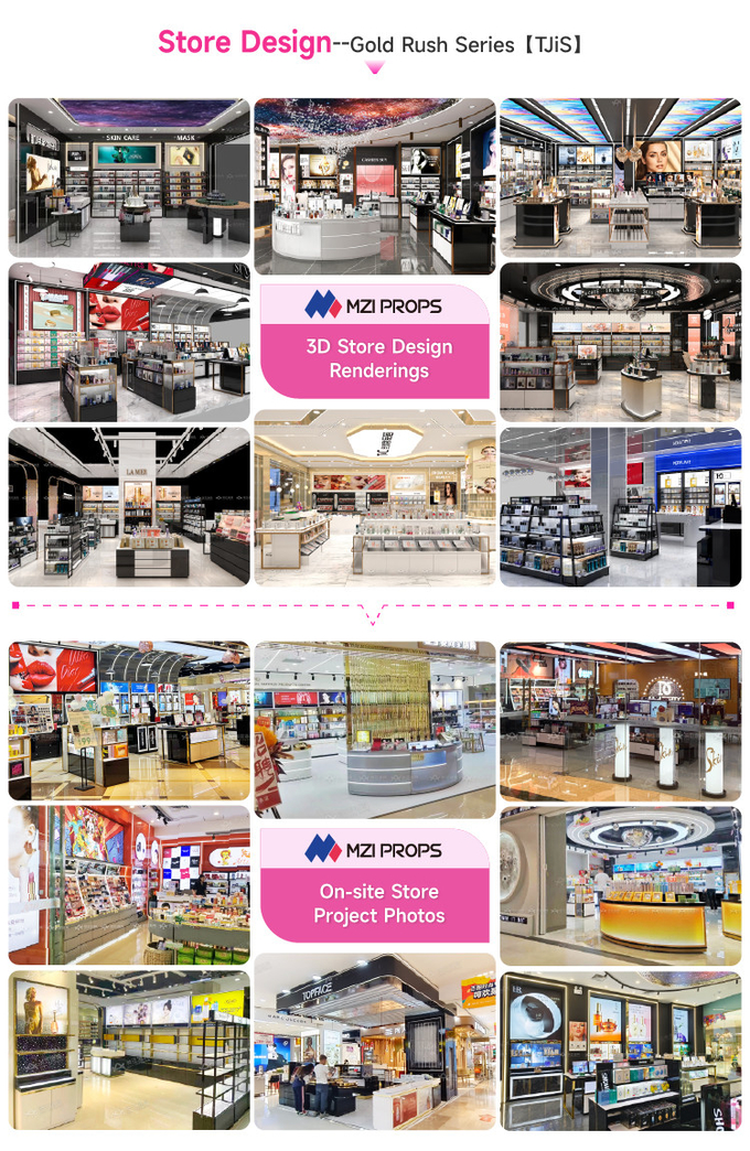 Premium Perfume Store Display Stand Brand Showcase For Skincare Store Design And Cosmetic Shop Decoration