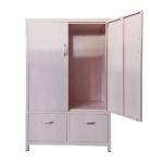 Business Metal Storage Locker , No smell 2 Door Steel Locker Powder Coating