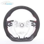 Personalised Alcantara Toyota Carbon Fiber Steering Wheel Hilux With Red Patchs