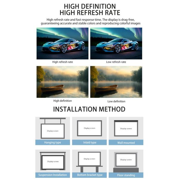 Customized Outdoor Fixed LED Display 3D LED Billboard Display For Advertising