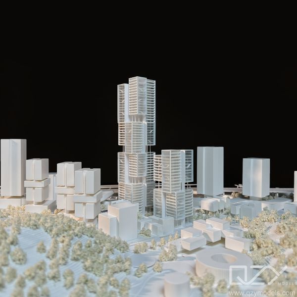 Concept Miniature Skyscraper Model Office Building Maquette Aedas 1:1000
