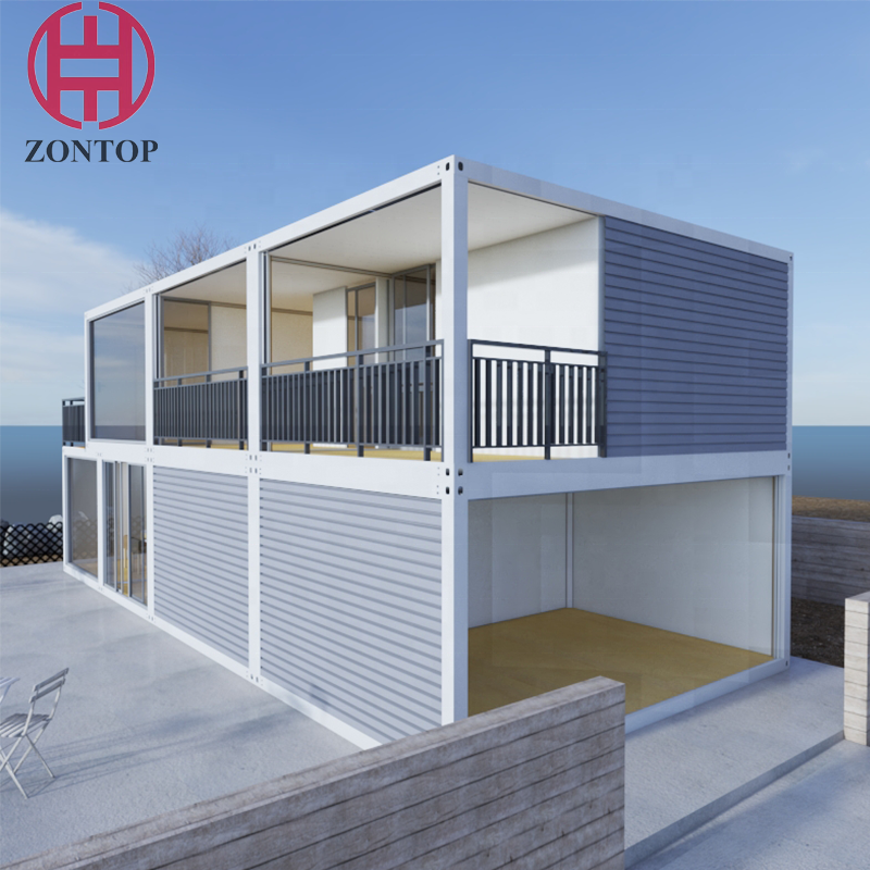 Zontop China Factory Modern Cheap Fast Assemble Prefab Houses Customized Mini Modular 2 Bedroom Prefab Container Home