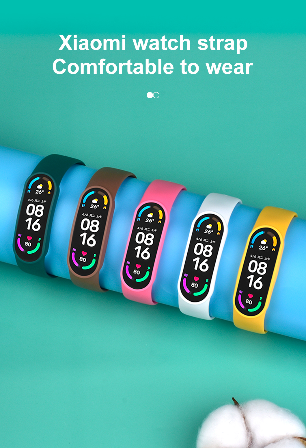 Custom Plastic Clasp TPU Watch Strap With Porous Bit Design