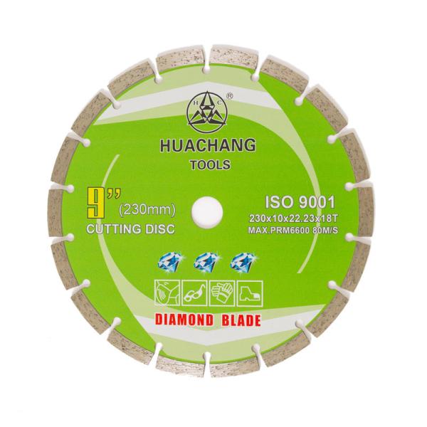 230x22.23mm 9" X 7/8" Segmented Diamond Blade Dry Cutting 230mm Porcelain