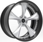 20 inch 22 inch brushed alloy forged wheels 2-piece aftermarket rims