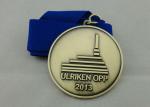 Ulriken OPP 2013 Blue Ribbon Medals Die Cast , Antique Brass Plated Medal