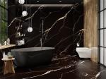 Black 1600x3200mm Big Slabs And Matt Glazed Porcelain Sintered Stone Slab For