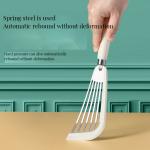 Ergonomic Stainless Steel Fish Ham Spatula Heat Resistant Slotted Turner for