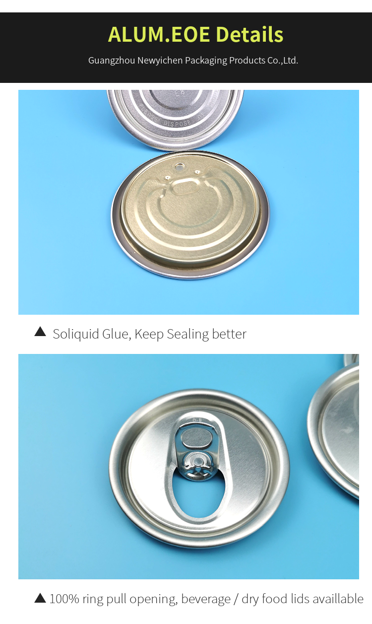 57mm 49mm EOE Easy Open End Juice Beer Can Cover