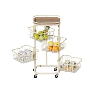 Wholesale Rotating Storage Organizer Household Utility Cart Multifunctional Rolling Cart from china suppliers