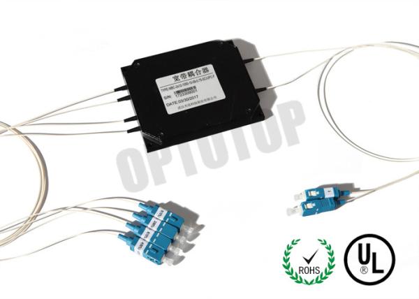 High Reliability Single Mode Fiber Coupler 2x4 , Optical Wire Splitter Mini