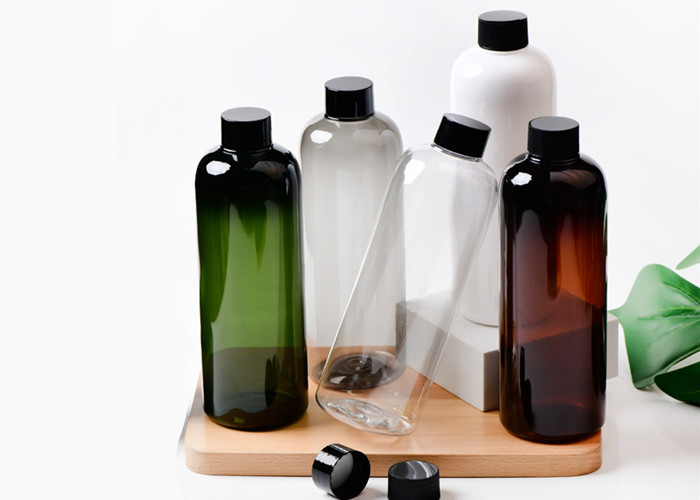 500ml Clear Amber Black Plastic Lotion Bottle For Skincare Packaging