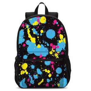 China Adjustable Straps Custom Printed Backpacks School Polyester Laptop Backpacks on sale
