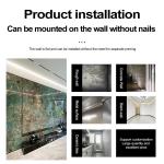 Marble Wall Panel Bamboo Wood Fiber Background Wall Fireproof Board