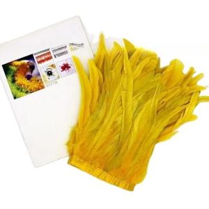 Wholesale Length 1 Meter Rooster Coque Feather Fringe Trim with Satin Ribbon from china suppliers