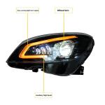 07-11 Mercedes Benz C-Class W204 Headlight Assembly C200C63 Modified LED Lens
