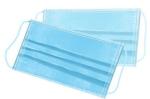 Disposable 3 Ply Meltblown Non-Woven Fabric Blue Face Mask 3 Layer Personal Air