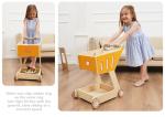 Children's Double Deck Wooden Toy Shopping Trolley