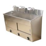 Hospital Stainless Steel Surgical Scrub Sinks Foot Operated Hand Wash Sink