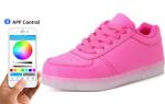 Youth Students Light Up Dance Shoes , USB Rechargeable Light Up Shoes App