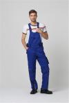 Royal Blue 250gsm Mens Work Uniforms , 6535 Work Bib Pants