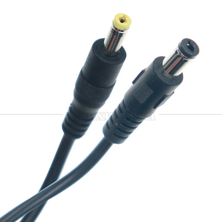 Customized 18 20 22 24 26 28 AWG 1m 2m 3m 5m 10m Dc 5.5 X 2.5mm to 4.0 X 1.7mm Cable for Security Camera Car Led Strip