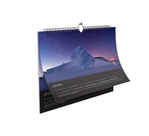 Wholesale 300gsm 350gsm UV Coating Landscape Calendars Printing Monthly Calendar from china suppliers