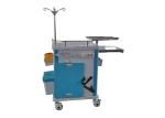 Five Drawers Medical ABS Emergency Trolley With CPR Board IV pole