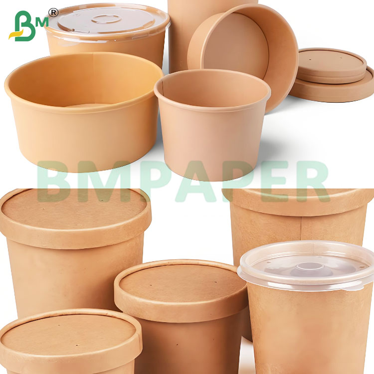 Food Grade PE Coated Heat Resistant Leak-proof Bowl Stock Paper Sheets