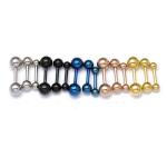 Retro 3 4 5 mm Men's Stainless Steel Ball Barbell Ear Piercing Studs Earrings