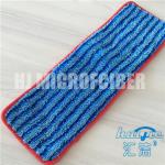 Household Microfiber Wet Mop Pads square blue stripe twist hard silk wet flat