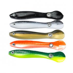 China 5 Colors 10CM/6g PVC Loach Soft Lures Tail Fish Baits Plastic Fake Bait Fishing Lure on sale