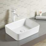 Decorated Rectangular Vessel Sink And Washbasins European Ceramic Basin