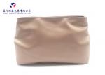 Flesh Colored Womens Leather Makeup Bag Special Design Makes More Attractive