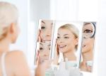 38 LED Cosmetic Mirror / Tri Fold Vanity Mirror Touch Screen 180°Adjustable