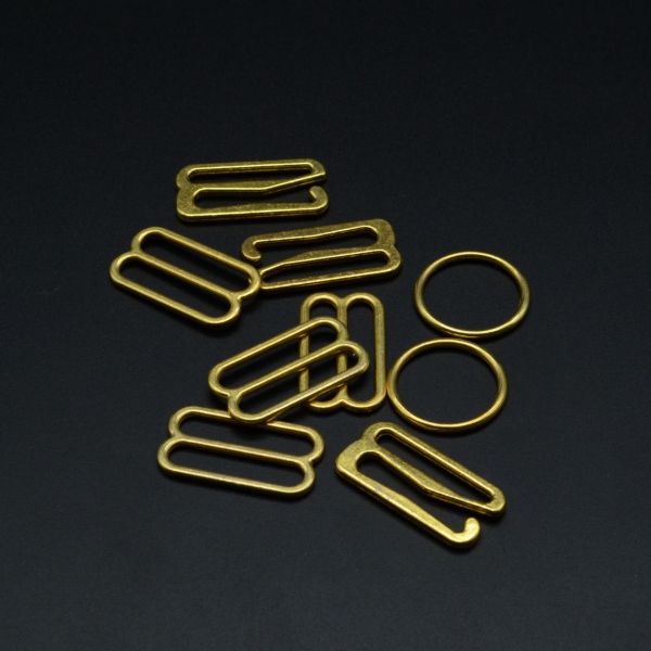 New arrival Gold adjustable and detachable bra ring and slider and g hook for underwear buckle