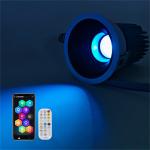 24V RGBW LED Spotlight for Cool Festival Atmosphere in White/Black Housing