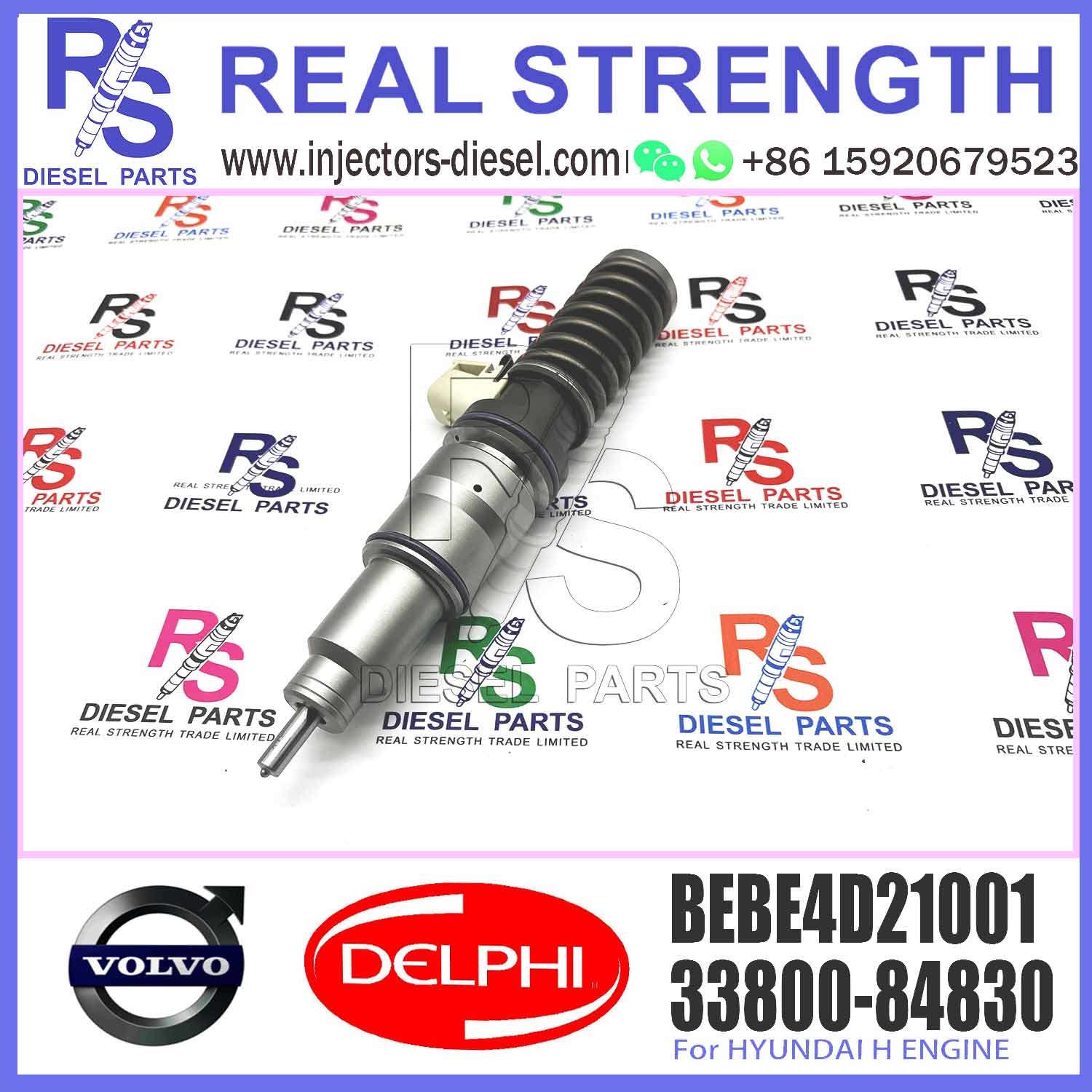 Diesel Fuel Injector 63229467 33800-84830 BEBE4D21001 E3.18 for HYUN-DAI H ENGINE