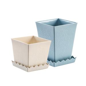 Wholesale Quadrate 13cm Coloured Polypropylene Reusable Plastic Plant Pots from china suppliers
