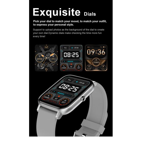 H80 Custom Dial Smart Watch Heart Rate Blood Pressure Bracelet