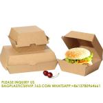 Custom Size Food Packaging Hamburger Cardboard Box Kraft F-Flute Corrugated