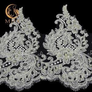 Wholesale Knitting Beaded Lace Trim Hand Made 20% Polyester 135cm Width For Dress from china suppliers
