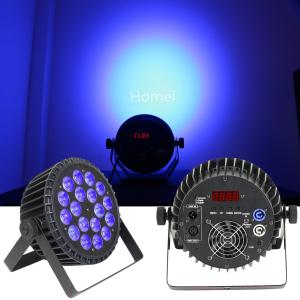 Wholesale 18pcs RGBWAUV 6IN1 Flat Par Lights for Silent Wedding Palace Uplight DMX512 Control Mode from china suppliers