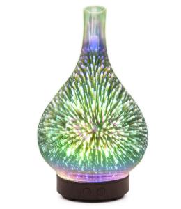 Wholesale Household 3D Fireworks Glass Aroma Diffuser Humidifier Machine With Colorful Light from china suppliers