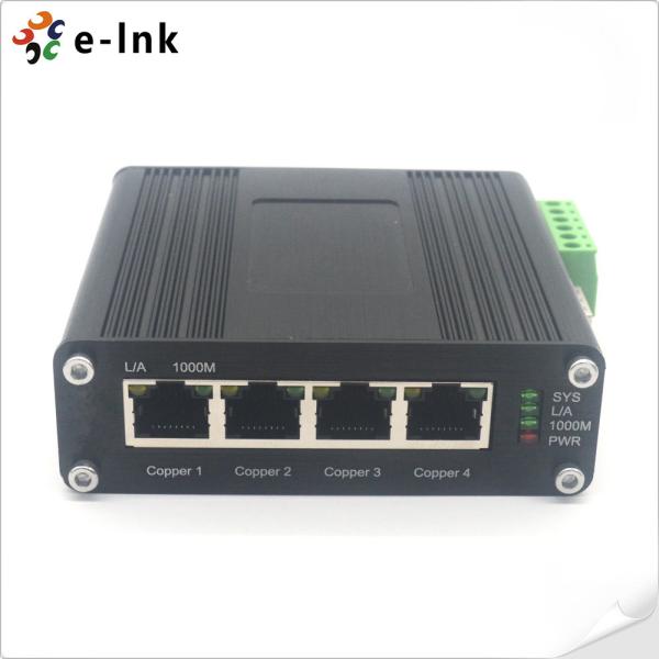 Aluminum Case Ethernet Switch 4 Port 10/100/1000Base-T + 1-Port 100/1000Base-X