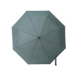 21 Inches Strip Design Totes Open Close Umbrella Automatic Folding With Leather