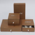 Recyclable Brown Cardboard Jewelry Boxes , Portable Empty Jewelry Gift Boxes