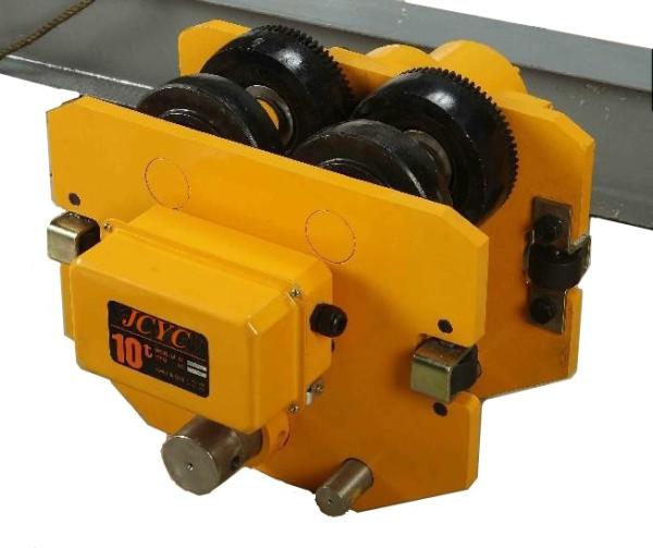 0.5t to 10t High Speed Chain Hoist Travel Trolley Steel Yellow With Suspension